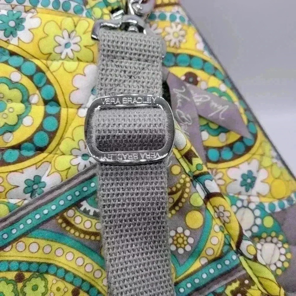 Vera Bradley Retired Lemon Parfait Turquoise Paisley Mini Computer, Crossbody! - Picture 8 of 14